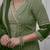 Green cotton blend print with thread embroidery work kurta pant set