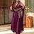 Wine south cotton plain kurta pant with printed dupatta kurta pant set