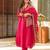 Rani pink south cotton plain kurta pant with printed dupatta kurta pant set