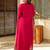 Rani pink south cotton plain kurta pant with printed dupatta kurta pant set