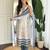 Off white viscose modal print with hand work kurta pant set