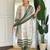 Off white viscose modal print with hand work kurta pant set