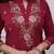 Maroon rayon heavy thread embroidery work kurta pant set
