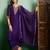 Purple silk blend heavy thread embroidery work kurta pant set
