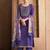 Lavender rayon slub heavy thread embroidery work with printed dupatta kurta pant set