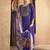 Lavender rayon slub heavy thread embroidery work with printed dupatta kurta pant set