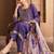 Lavender rayon slub heavy thread embroidery work with printed dupatta kurta pant set