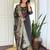 Black roman silk heavy thread embroidery sequins work with jacquard dupatta kurta pant set