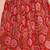 Green-red embroidered cotton choli & lehenga set for girls