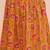 Red-mustard embroidered cotton choli & lehenga set for girls