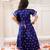 Navy woven jacquard silk lehenga choli set for girls