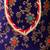 Navy woven jacquard silk kurti dhoti with dupatta set for girls