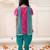Pink woven jacquard silk kurti dhoti with dupatta set for girls