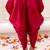 Pink embroidered silk kurti dhoti with dupatta set for girls