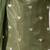Green embroidered silk kurti dhoti with dupatta set for girls