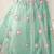 Green embroidered net lehenga choli with dupatta set for girls