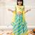 Yellow embroidered silk lehenga choli with dupatta set for girls