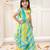 Yellow embroidered silk lehenga choli with dupatta set for girls