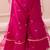 Rani pink embroidered georgette kurti sharara with dupatta set for girls