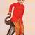 Orange embroidered cotton kurta dhoti set for boys