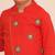 Orange embroidered cotton kurta dhoti set for boys