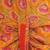 Orange embroidered cotton kurta dhoti set for boys
