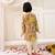 Yellow printed cotton kurta pyjama set for boys