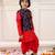 red woven slik kurta dhoti with jacket set for boy