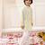 Yellow embroidered cotton thread kurta pajama set for boy