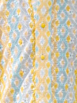 Yellow embroidered cotton thread kurta pajama set for boy 4