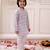 Multi embroidered cotton thread kurta pajama set for boy