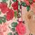 Peach printed silk floral kurta pyjama set for boys