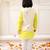 White-yellow embroidered cotton kurta pyjama with jecket set for boys
