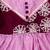 Purple embroidered silk flower kurti pent set for girls