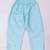 Turquoise embroidered silk flower kurti pent set for girls