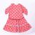 Peach printed cotton kurti sharara with dupatta set for girls