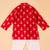 Red embroidered cotton threads kurta pyjama set for boys