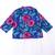 Blue printed cotton kurta pyjama set for boys