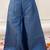 Blue solid gold silk top with palazzo set for girls