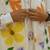 White mirror work kurta with handpaint stole