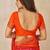 Orange bandhani work chiffon saree with border detailing and unstitched blouse