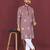 Unique cross pattern white thread embroidery with silver sequence work kurta pajama set