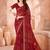 Maroon bandhani printed chiffon saree with unstitched blouse