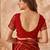 Maroon bandhani printed chiffon saree with unstitched blouse