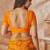 Mustard yellow bandhani printed chiffon saree with unstitched blouse