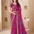 Purple & magenta bandhani work chiffon saree with border detailing and unstitched blouse