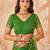 Green bandhani printed chiffon saree with unstitched blouse