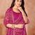 Magenta bandhani printed chiffon saree with unstitched blouse