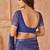 Royal blue bandhani printed chiffon saree with unstitched blouse