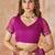 Purple bandhani printed chiffon saree with unstitched blouse